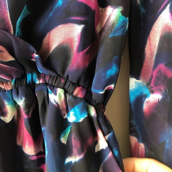 Lucca Couture Navy Abstract Print Shorts Romper - Picture 6 of 9